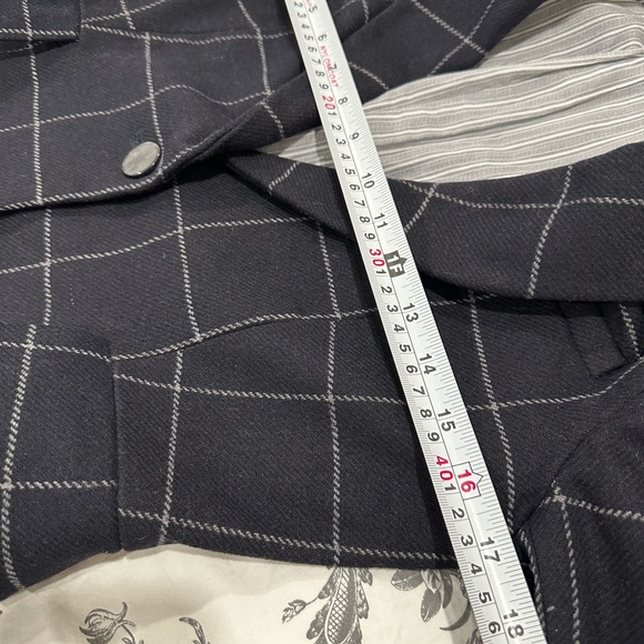 Zara Black with grey windowpane stripe blazer - Picture 5 of 10